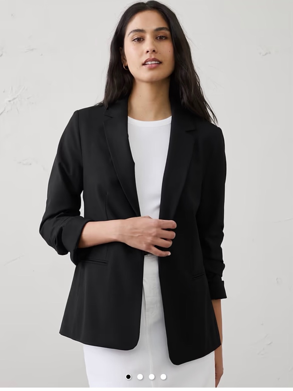 Banana Republic Factory Hayden blazer 3/4 sleeve relaxed fit size Large black
